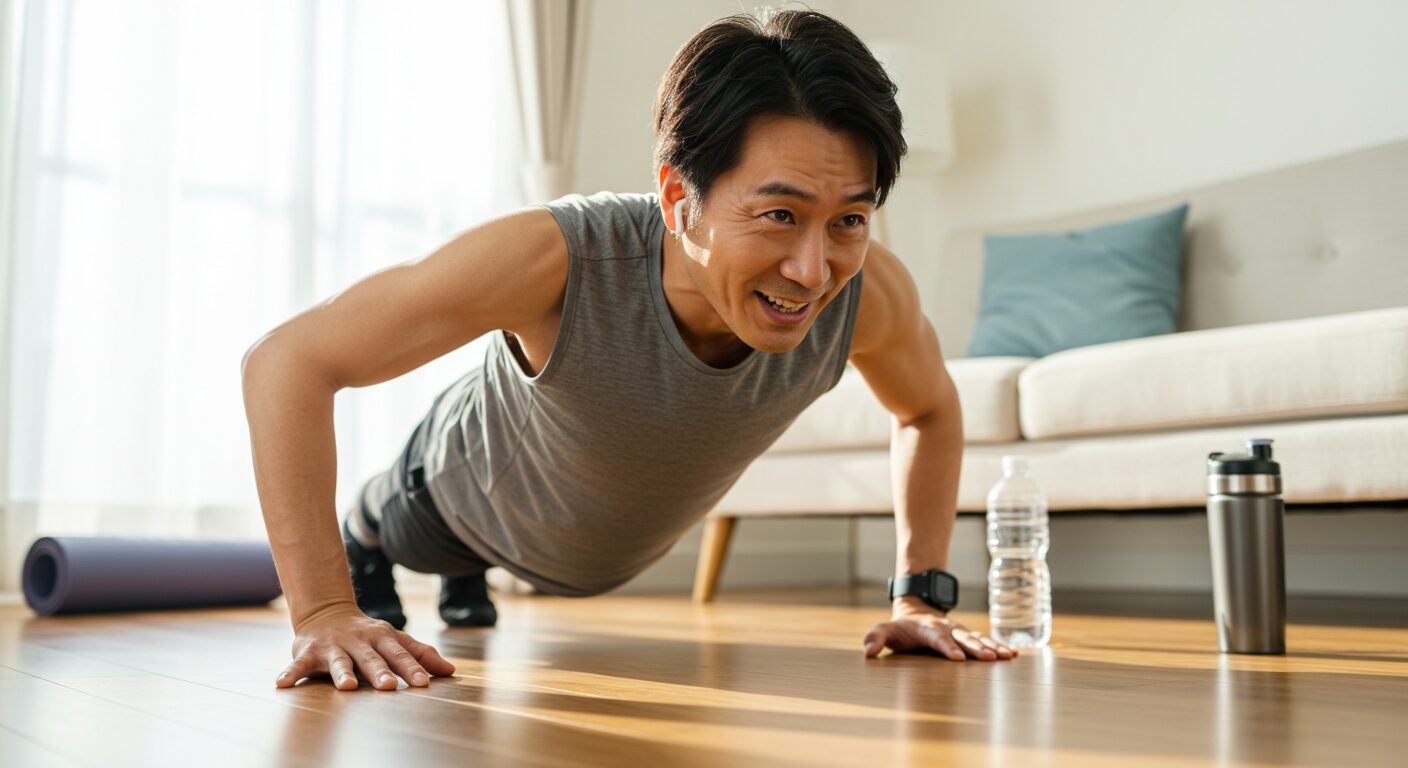 自宅で始める40代からの肉体改造！細マッチョを目指す自重筋トレ完全ガイド