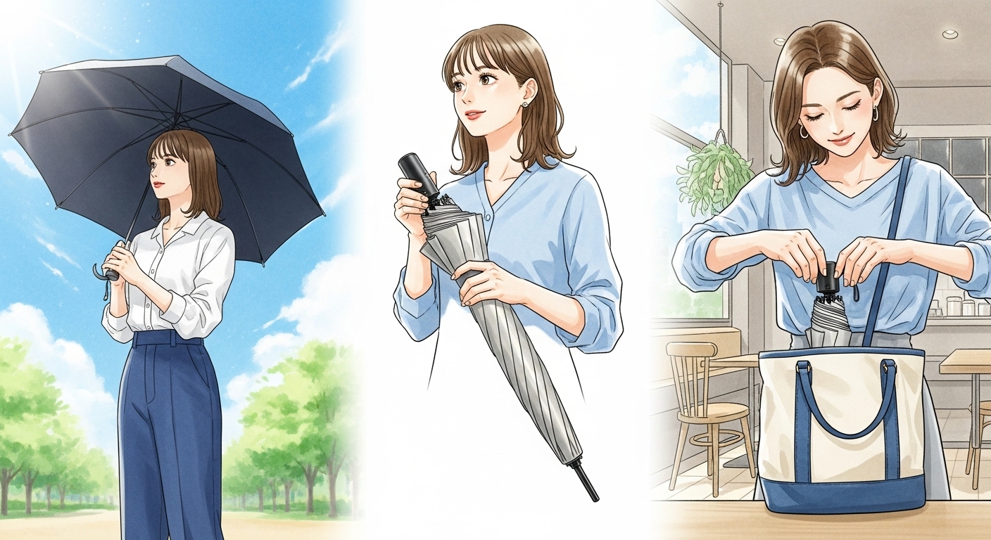 長いまま たためる折り畳み傘おすすめ12選｜人気の晴雨兼用モデルを徹底比較！