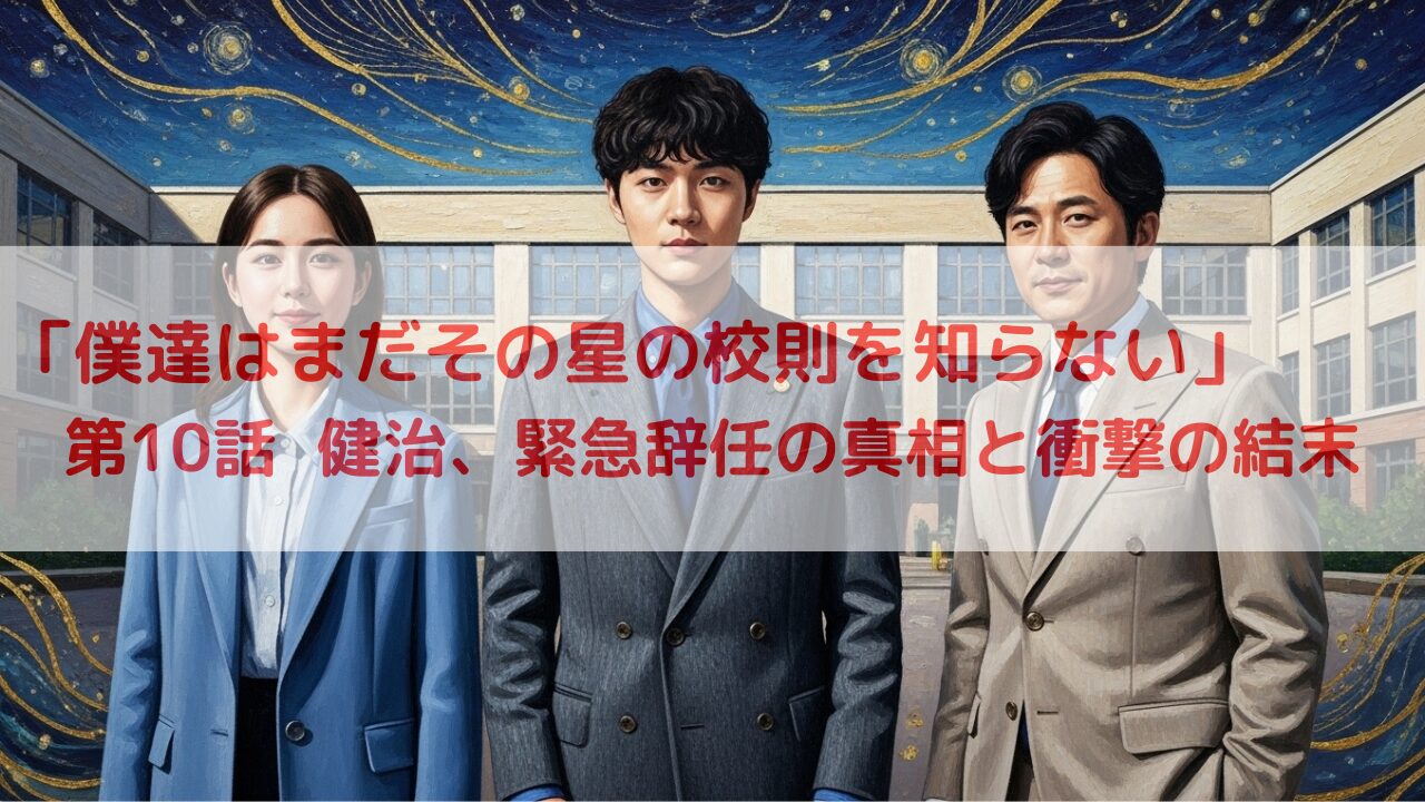 僕達はまだその星の校則を知らない 10話ネタバレ！健治、緊急辞任の真相と衝撃の結末